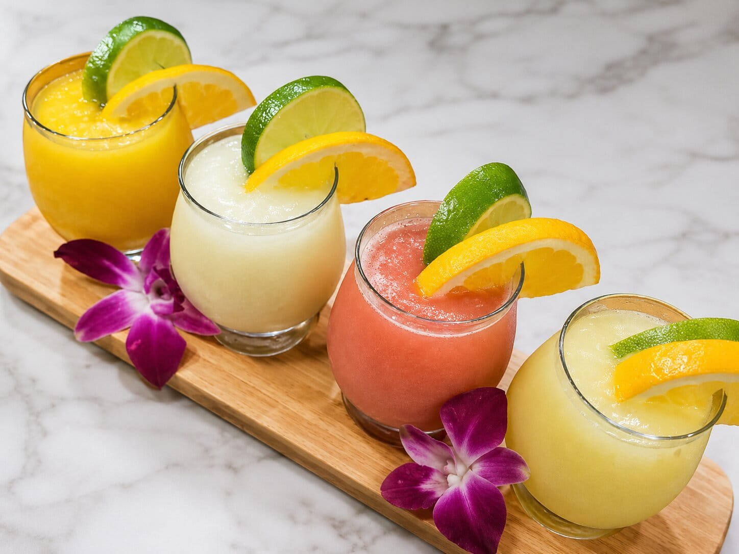 Colorful margaritas at Don Papa Grande